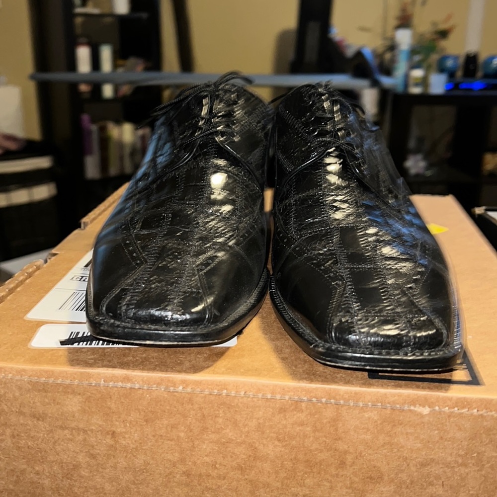 Black dress shoes steve Harvey collection